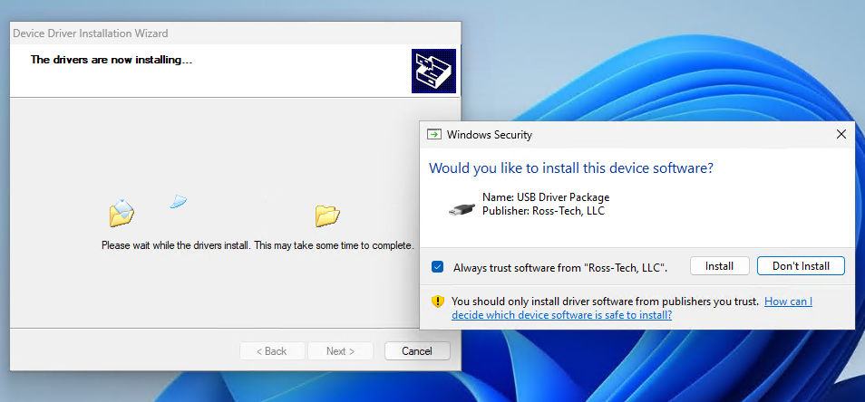 Driver installation