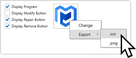 Click the image to access icon options