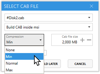 Master Packager Advanced Editor - CAB file compression