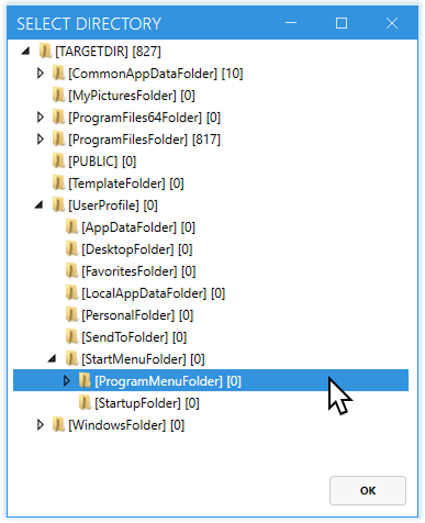 Master Packager Advanced Editor - Setting shortcuts directory