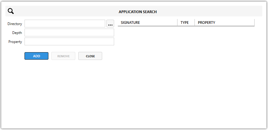 Master packager Advanced Editor - Directory Application Search