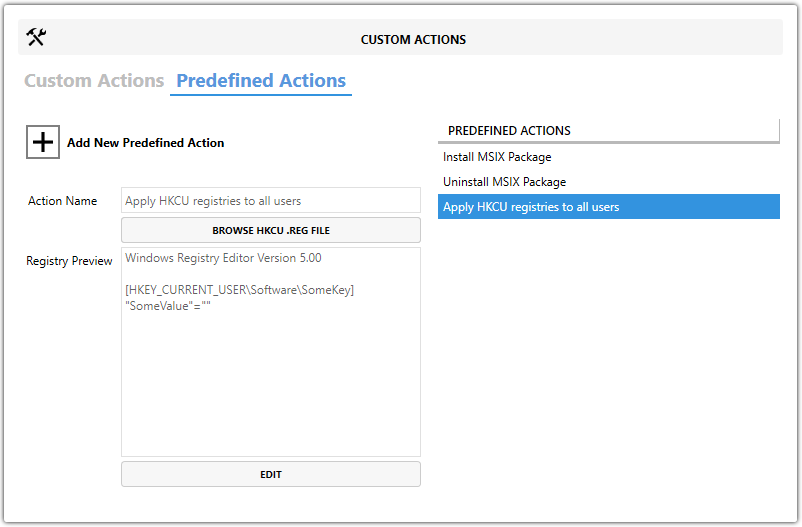 Master Packager Advanced Editor - Predefined Custom Actions - Apply HKCU Registries to All Users