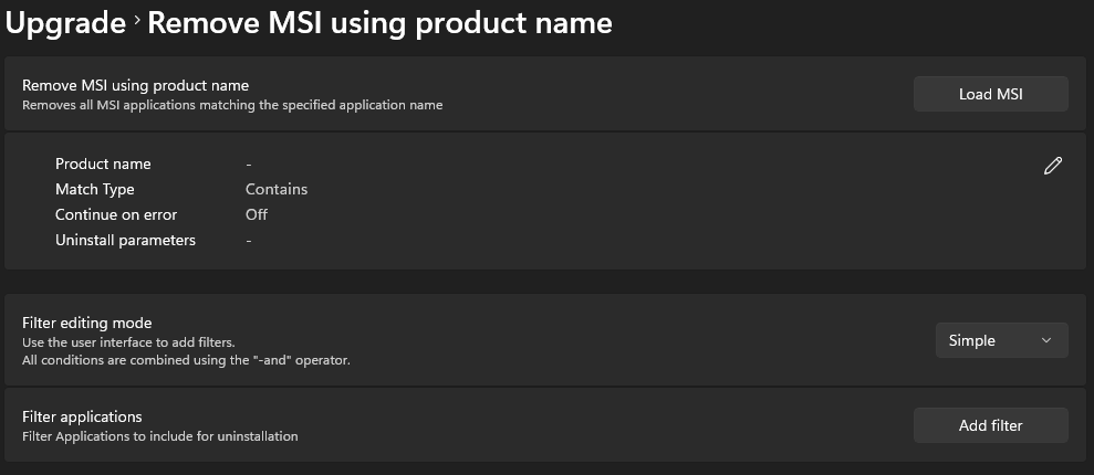 Remove MSI using Product Name — Master Wrapper