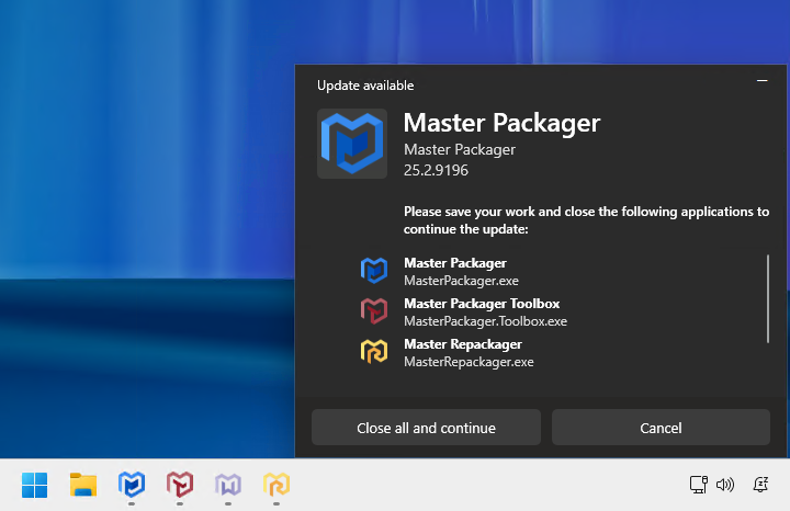 Check running processes.