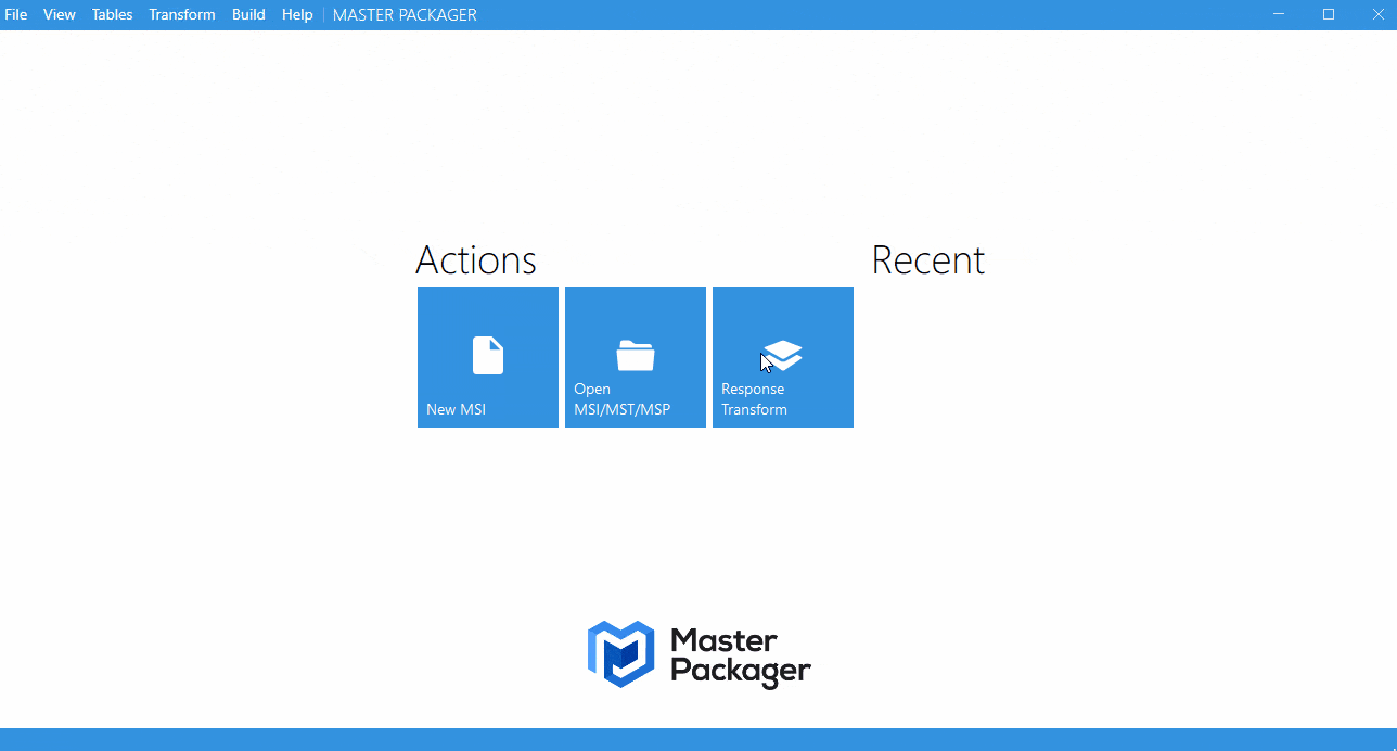 Response Transform - Master Packager