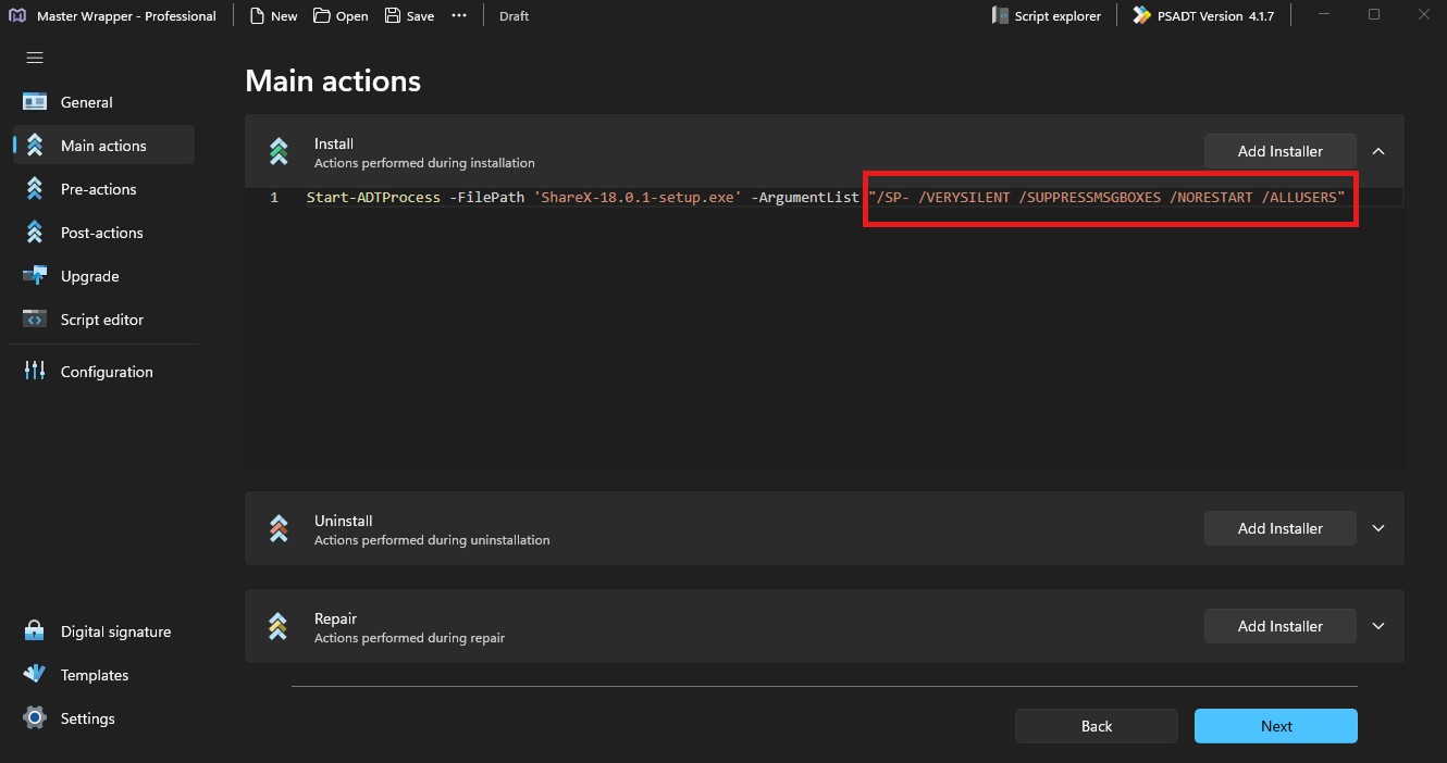 Master Wrapper automatic EXE installer framework detection