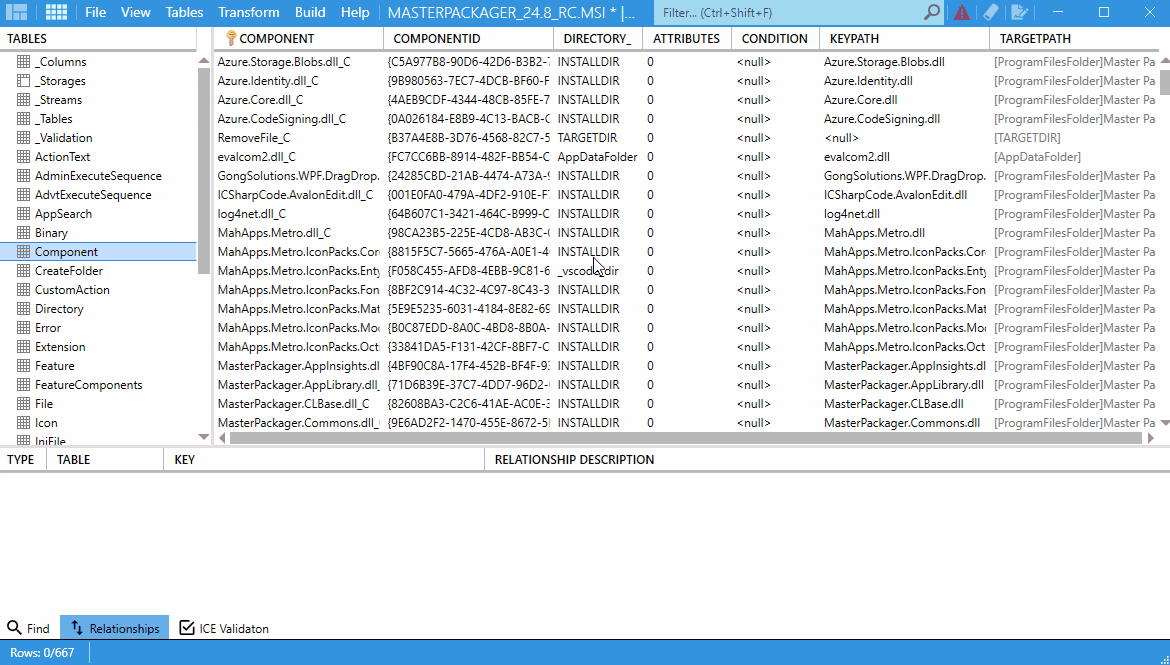 Advanced Value Lookup - Master Packager Table Editor