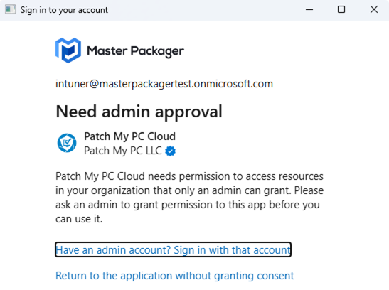 Insufficient permissions message